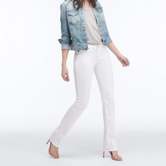 AG The Ballad Slim Boot White Jeans - SIZE 26R - Picture 6 of 7